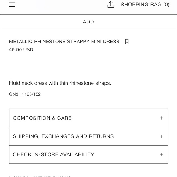 NEW Zara gold metallic dress - Picture 4 of 7